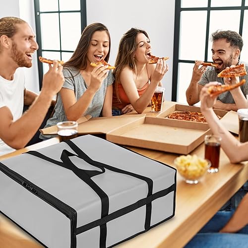 Miniatura 9 de musbus Bolsas aisladas para pizza grandes para entregas, bolsa de entrega con aislamiento para pizza de 20 x 20 pulgadas, Negro -, Bolsa de