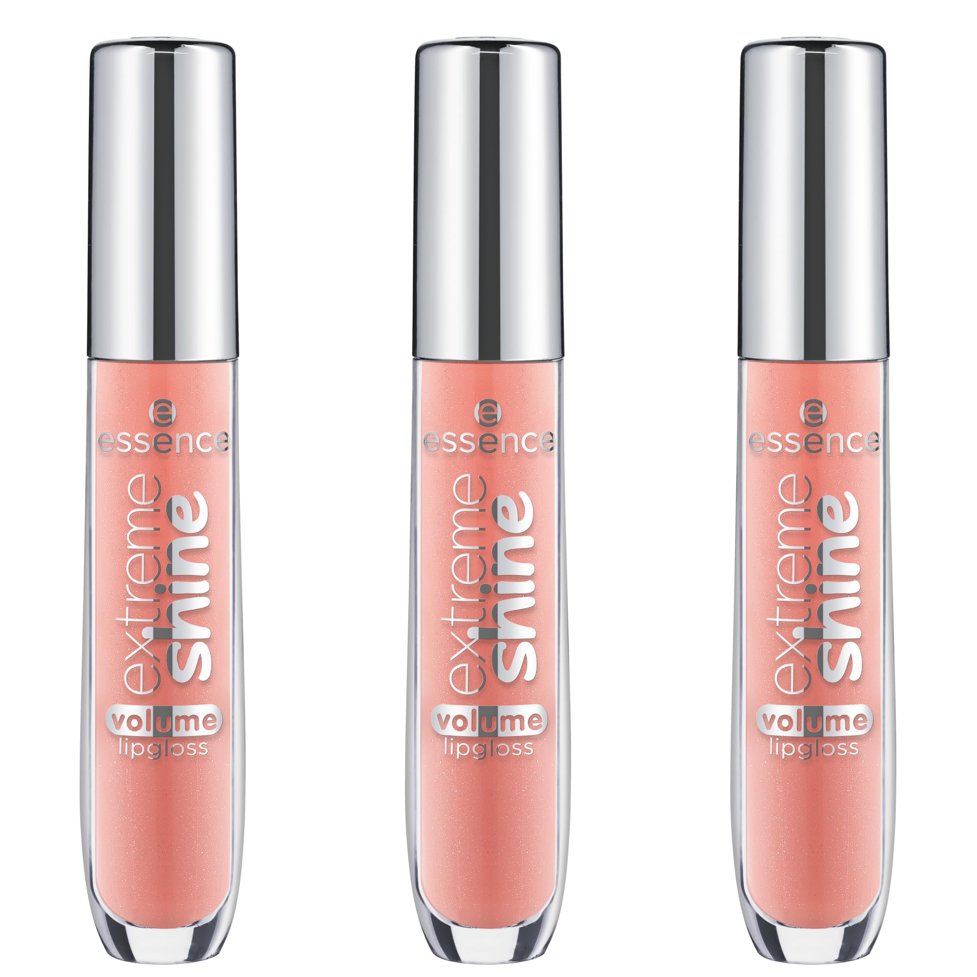 extreme shine volume lip gloss, no. 12, nude, shiny, radiant fresh, translucent, vegan, oil-free, no preservatives, no parabens, pack of 3 (3 x 5 ml)