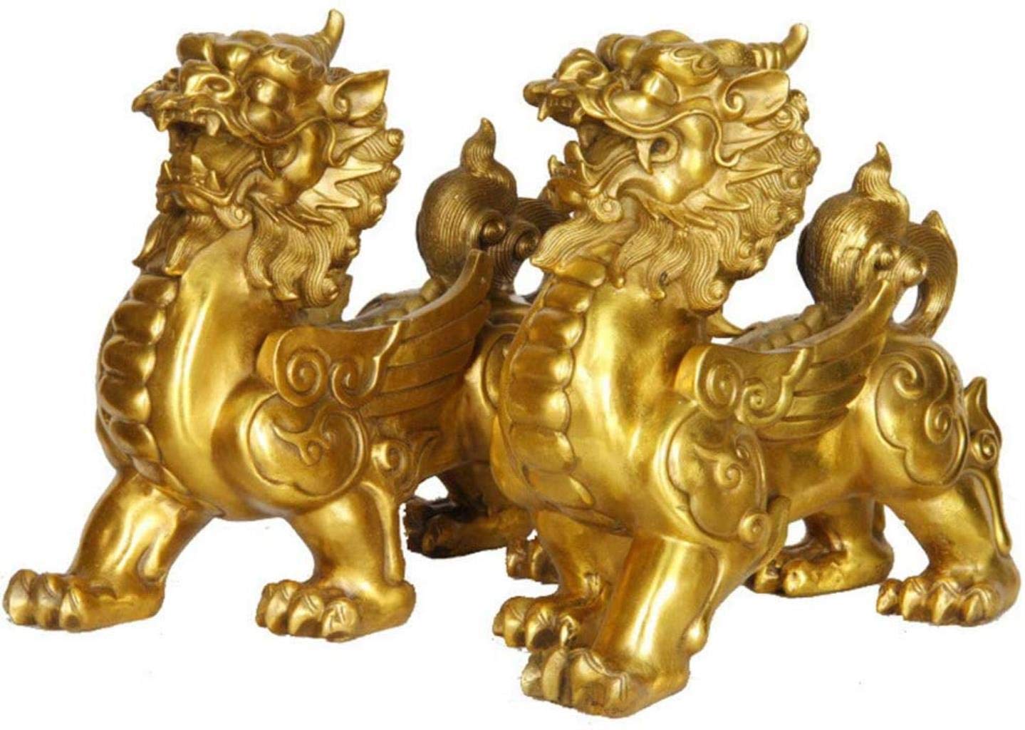 Statue Pixiu Feng Shui cadeau de laiton traditionnel pour deco de bureau