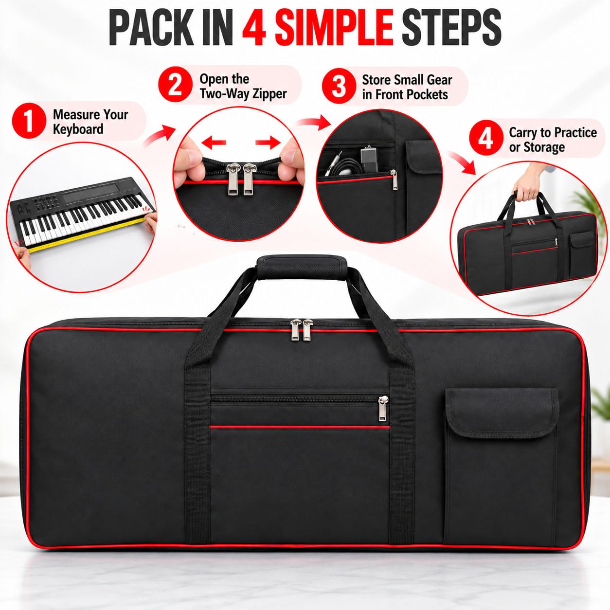 Keyboard Tasche 88 Tasten für Roland FP-60 2017-2020