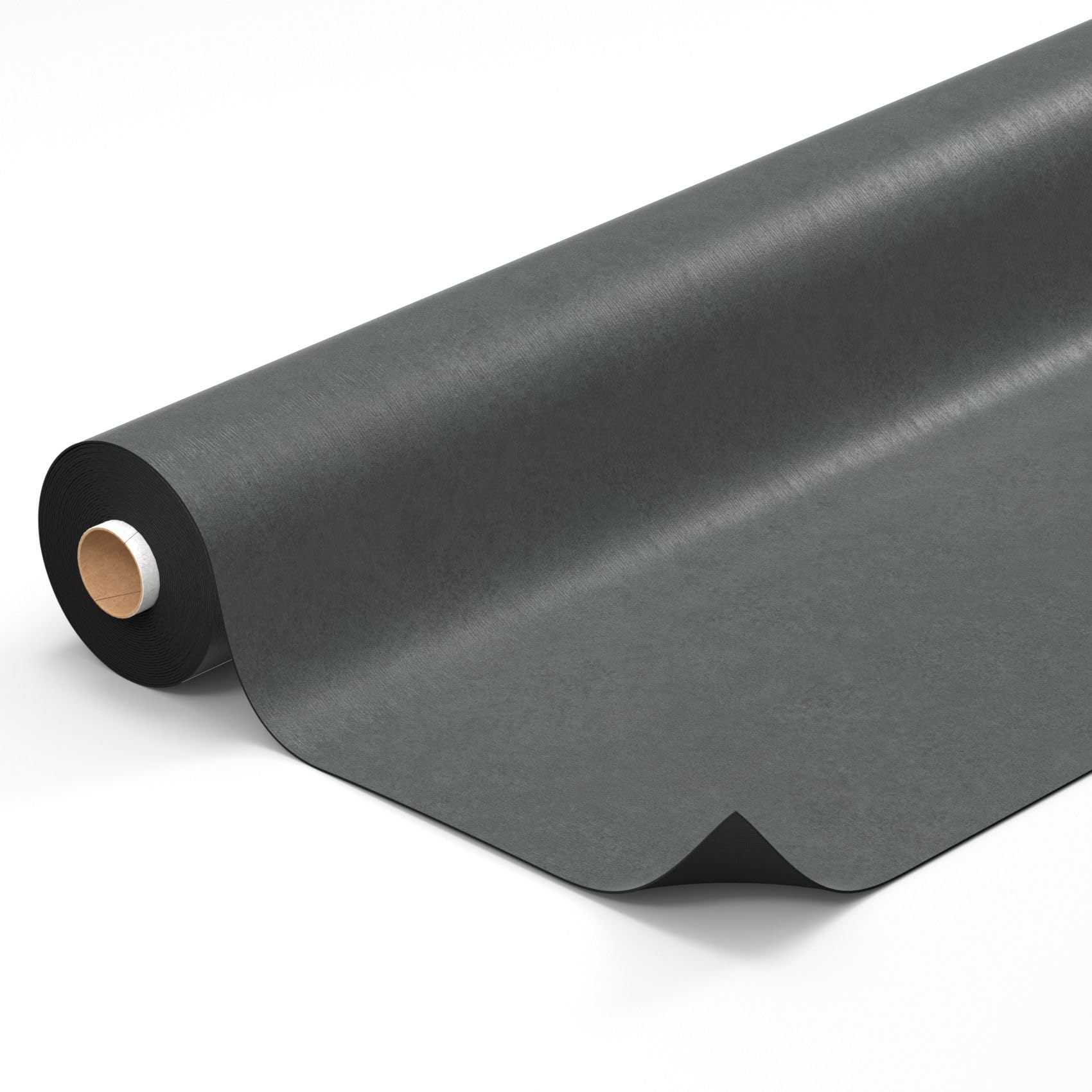 PVC Bodenbelag Meterware Vinylboden Vinyl Bodenbelag Fußbodenbelag 140cm Breite Uni Betonoptik Anthrazit 260 x 140 cm