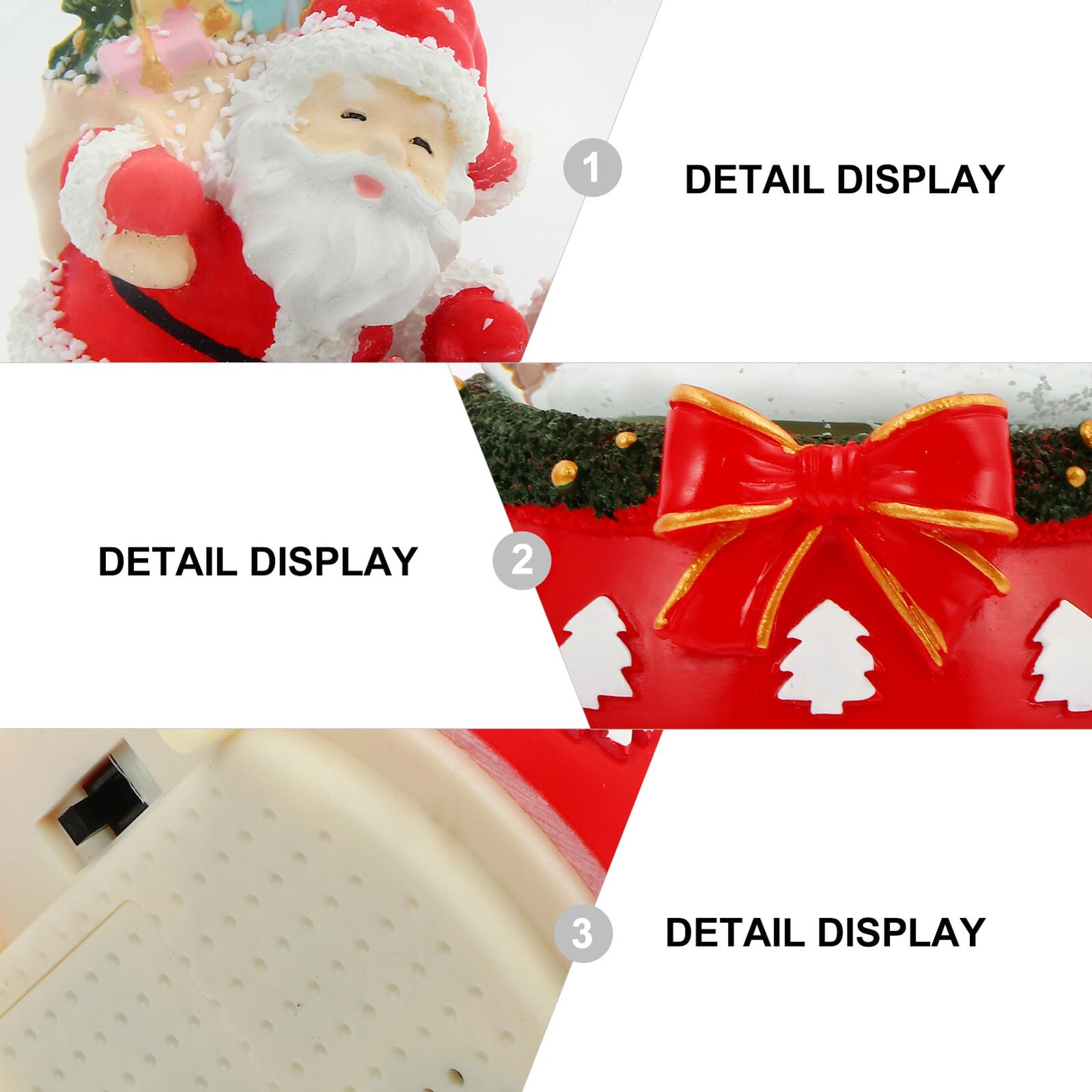 ERINGOGO Bola de Cristal Luminosa Navideña Grande Caja de Música Giratoria Bola de Cristal Decorativa Efecto de Nieve Automática para Decoración y Ambiente Festivo de Navidad
