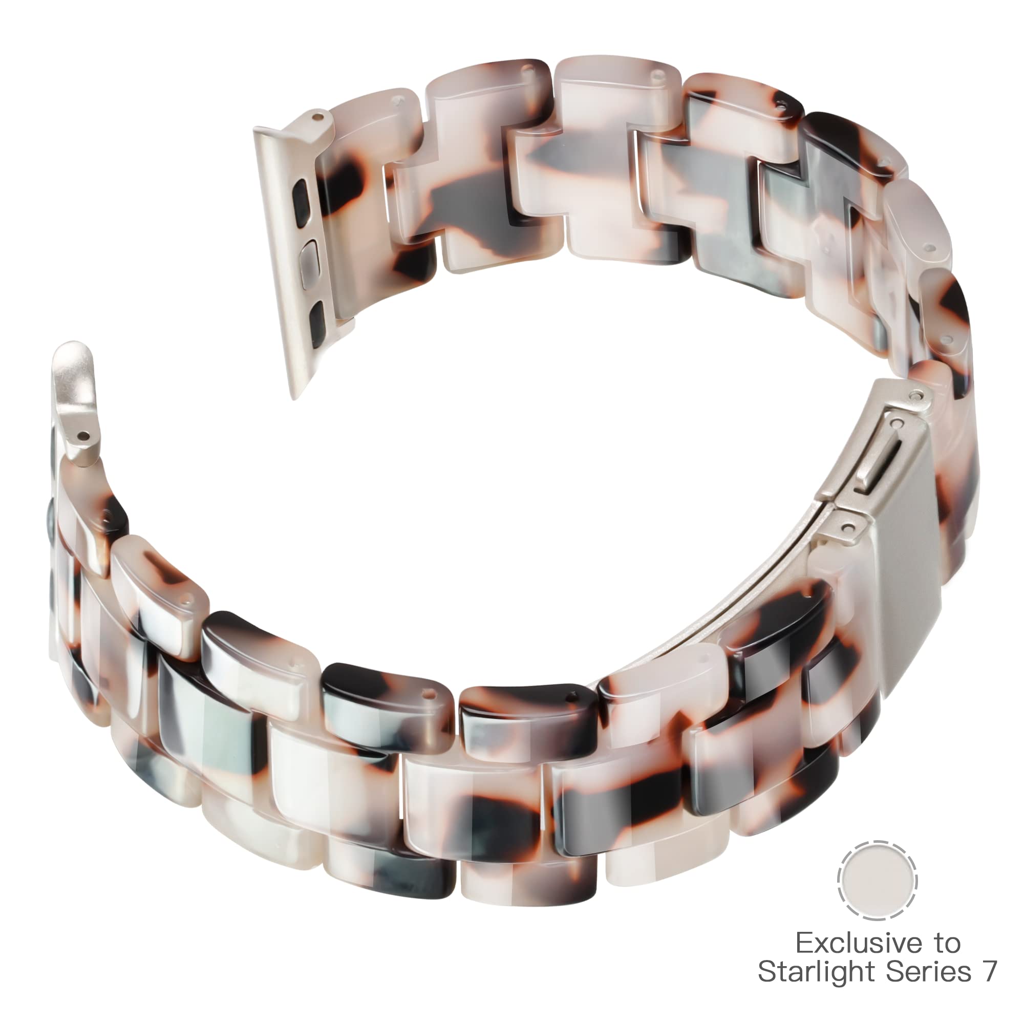 YGTIECS Resin Band Compatible with Apple Watch Bands for Women 49mm 46mm 45mm 44mm 42mm(S1-3), Lightweight Comfortable with Stainless Steel Buckle for iWatch Series 10 9 8 7 6 5 4 3 2 1 SE Ultra1/2