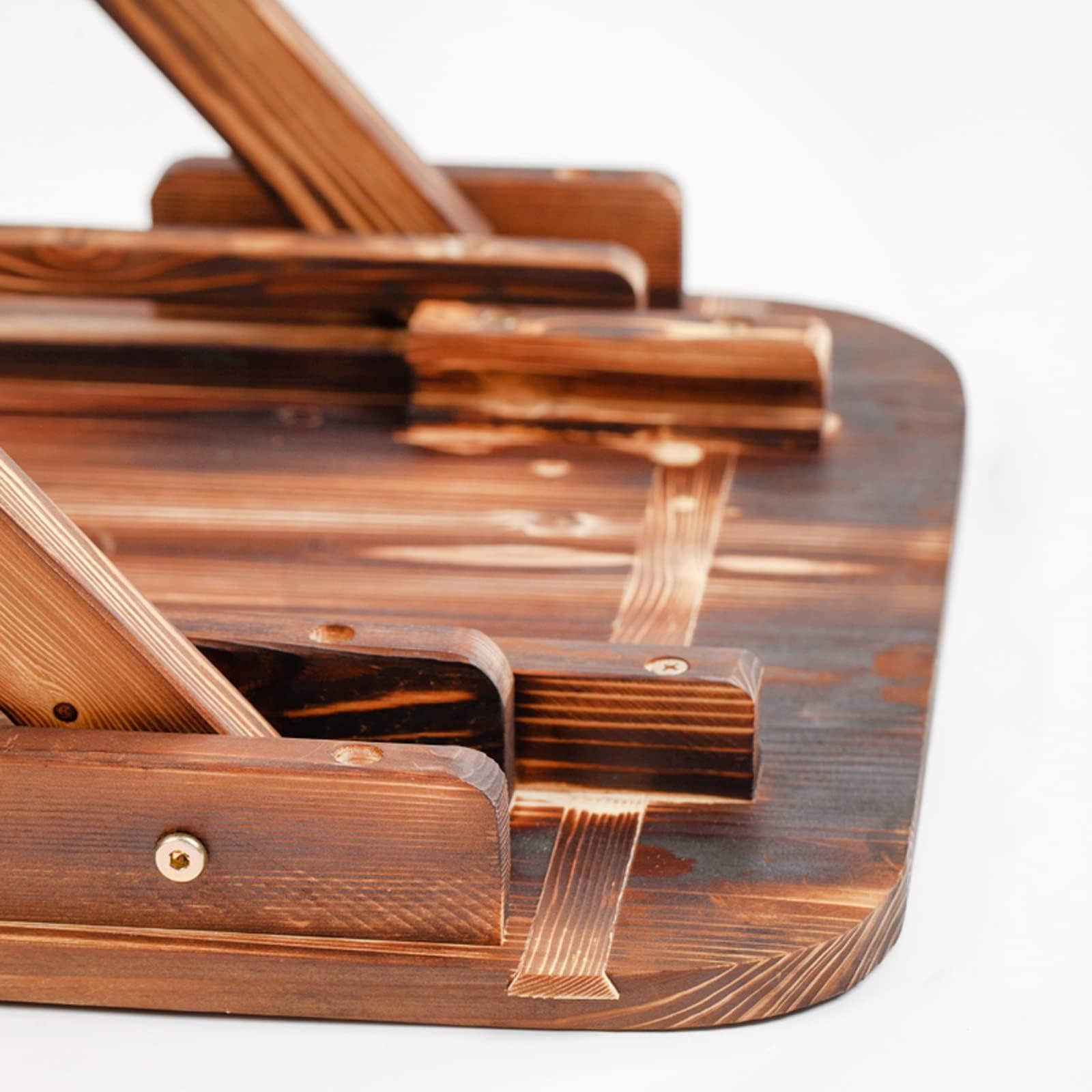 Robustes Bügelbrett aus Holz mit Bügeleisenaufbewahrung, mehrstufiger höhenverstellbarer klappbarer Tisch für Waschküche und Kleidungspflege, verbreiterte hitzebeständige Oberfläche