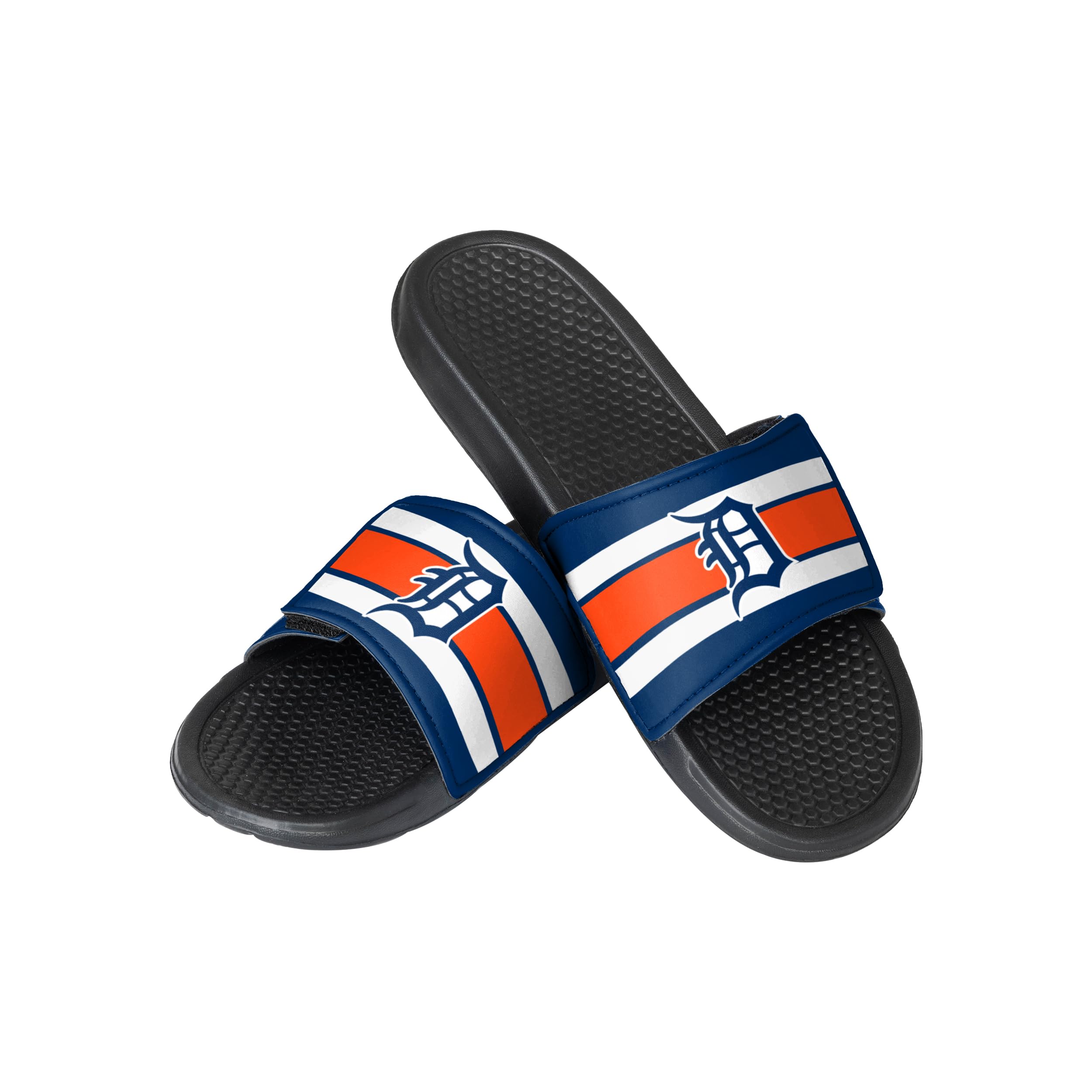 FOCO Youth MLB Stripe Legacy Sport Slide, Detroit Tigers, Small