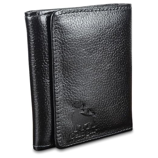 Carteira Masculina De Couro Legítimo Trifold Comporta RG CNH Cartões Antifurto Bloqueio Rfid - 289 (Marrom - Couro CBFF)