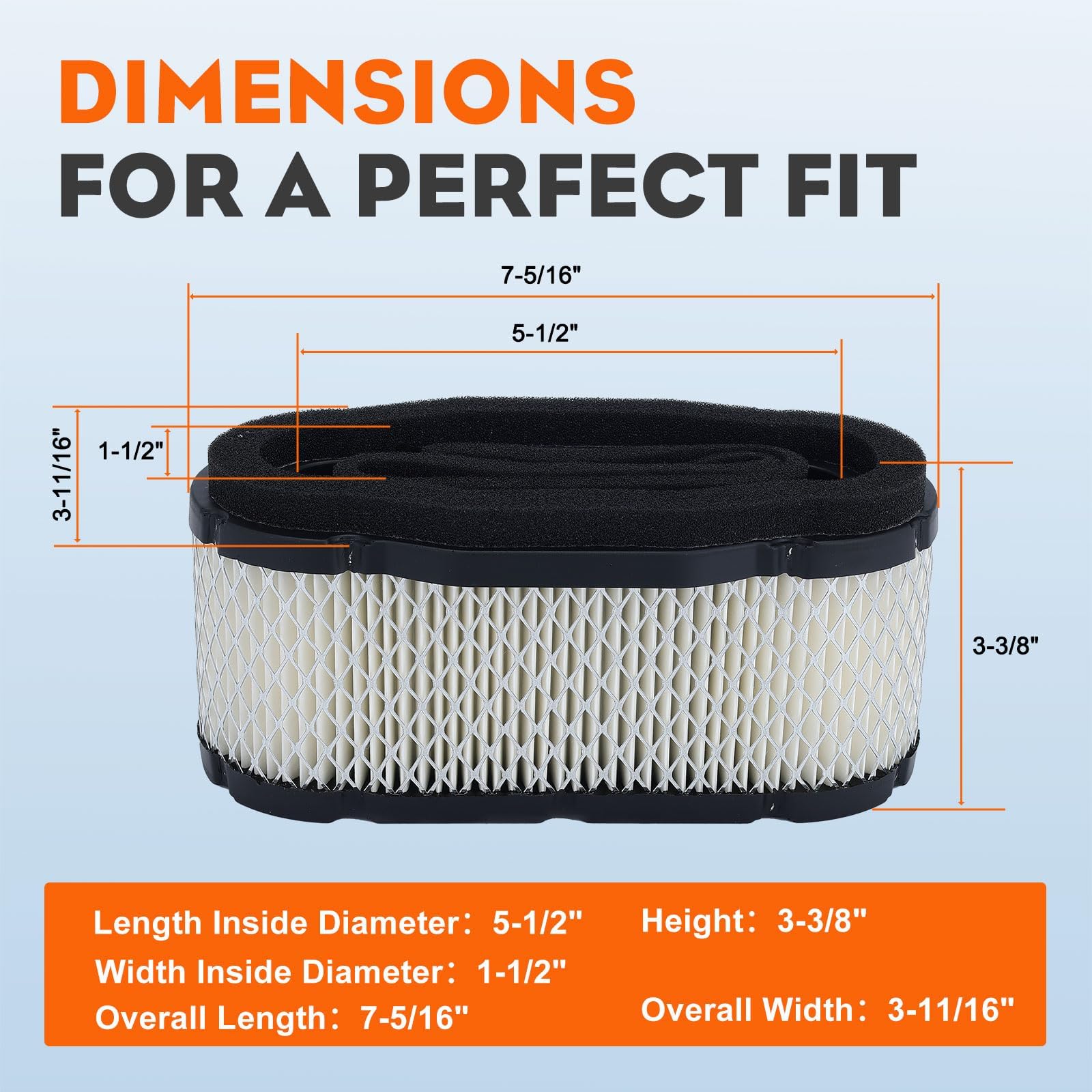 Vhbw Filter-Set Für Kawasaki Rasenmähermotor | Inkl. Luftfilter & Vorfilter | Passend Für FH601V, FH680 Uvm.