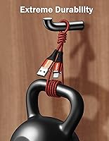 Vista 5 de Cable USB C [2 unidades, 3 pies], cable de carga rápida 3A tipo C duradero trenzado compatible con Samsung Galaxy A20 A50 A51 A71, S20 S10 S9 S8