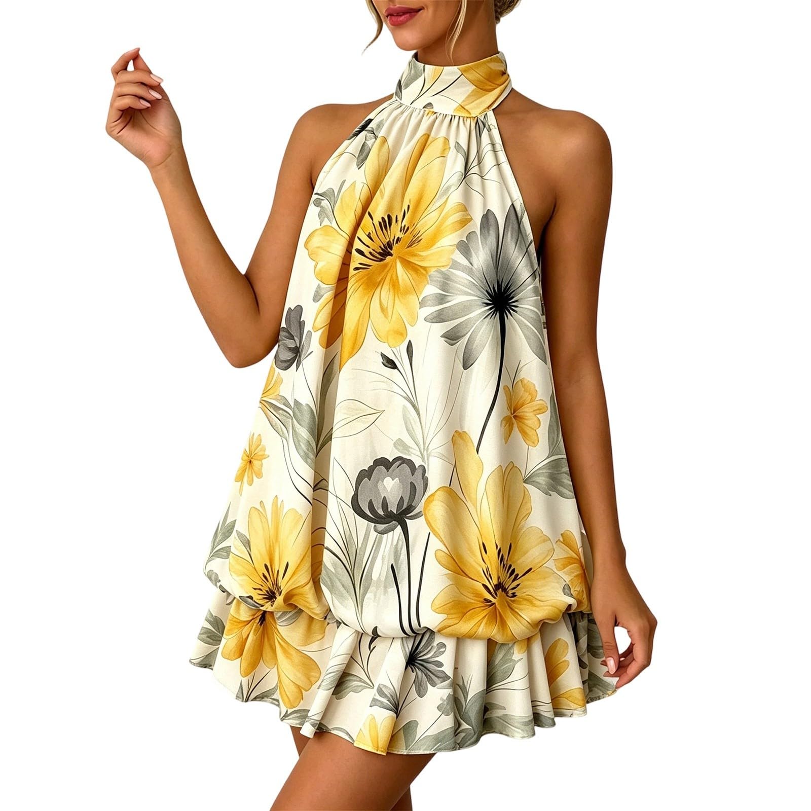 Robe d'été confortable et ample à imprimé floral bohème - 8