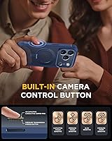 Vista 778 de Miracase Funda magnética para iPhone 14 de 6.1 pulgadas, protector de pantalla de vidrio templado integrado + protector de lente, compatible