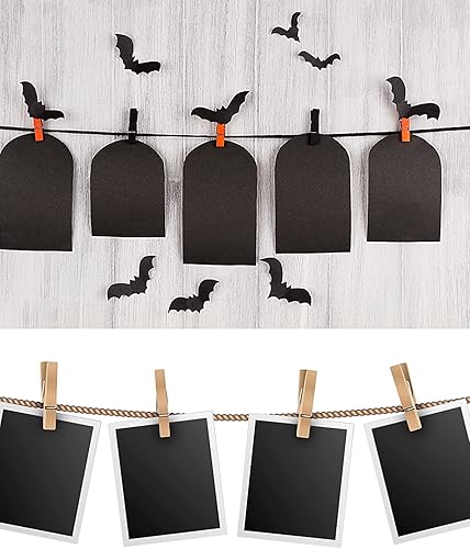 Miniatura 5 de 50 hojas de cartulina negra de 8.5 x 11 pulgadas, 92 libras, papel de cartulina negra para manualidades y tarjetas, papel negro pesado para