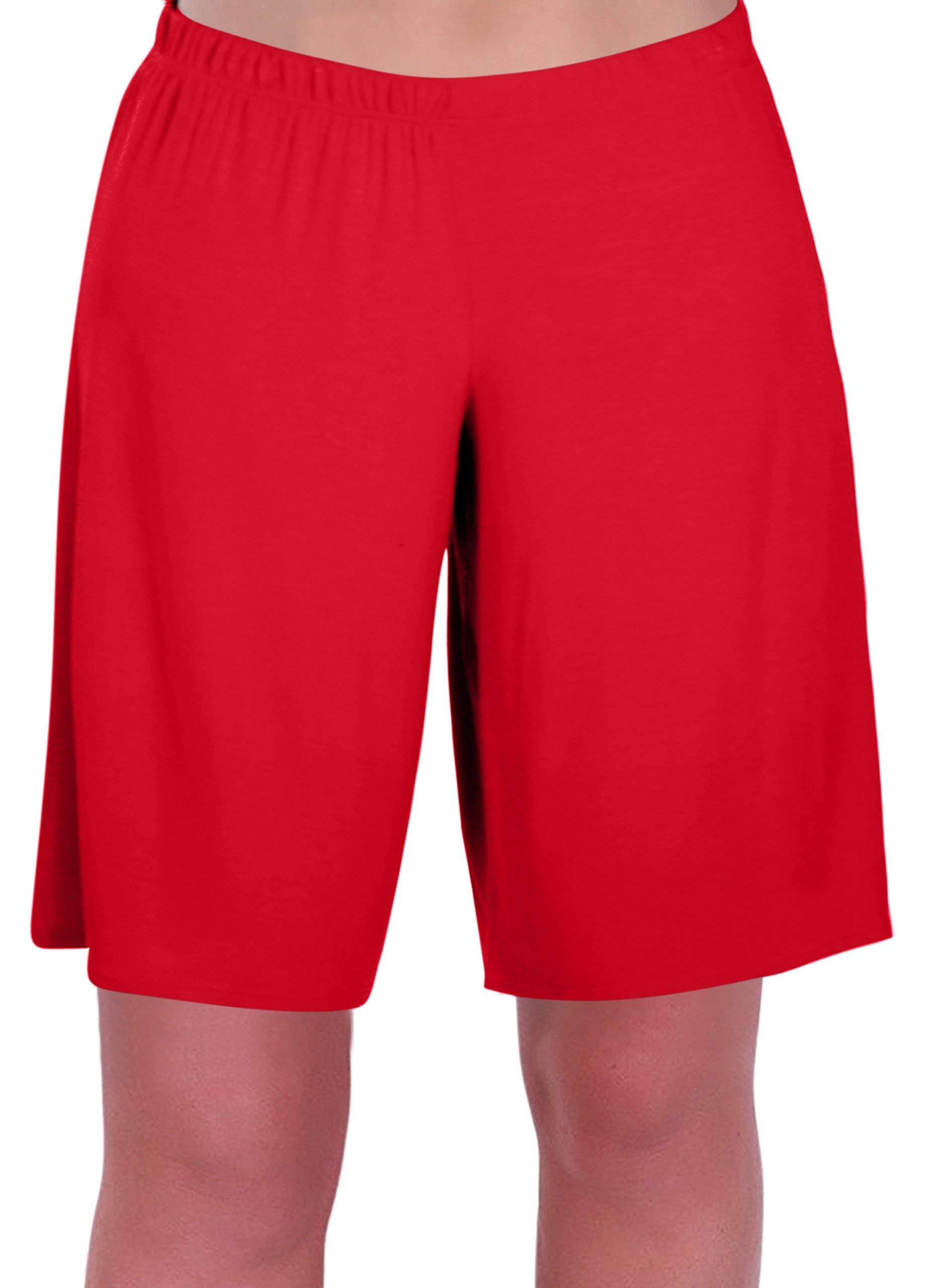 Eye Catch Women's Red Star Jersey Relaxed Comfort Elasticized Flexi Stretch Shorts Plus Sizes Size 20/22