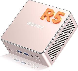 GEEKOM A5 with AMD Ryzen 5 7430U [Professional Mini PC for Smart Working] | 16GB DDR Expandable RAM (up to 64GB) and 512GB…