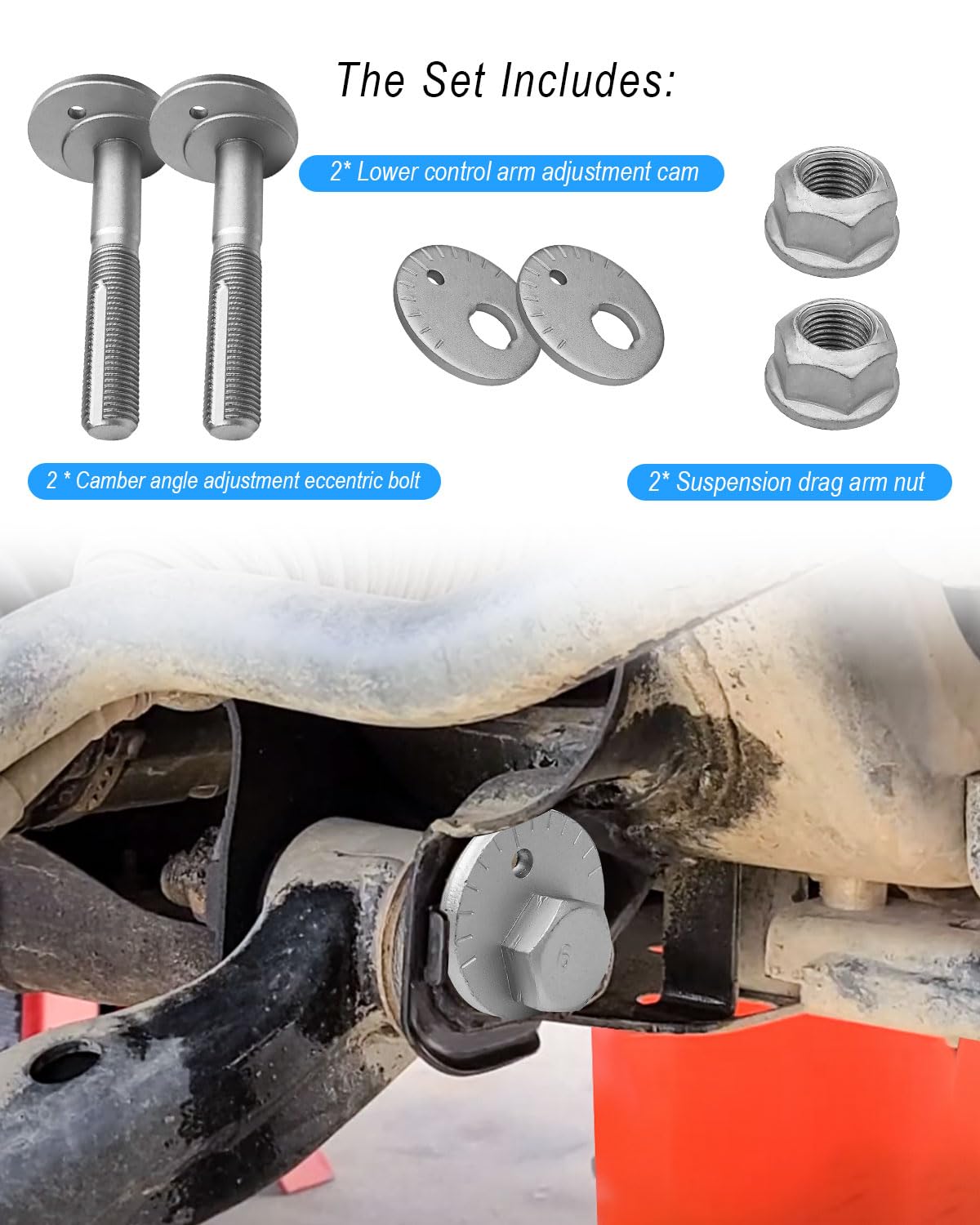 Rear Camber Bolt Kit Fit For Ford Edge Fusion Mustang And Lincoln - View #6