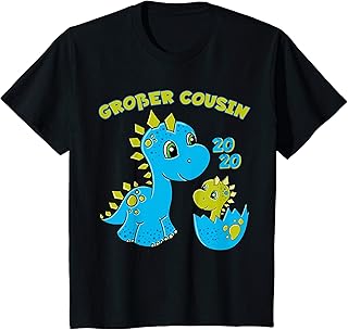 Kinder Großer Cousin 2020 T-Shirt Dino Geschenk Cousin T-Shirt