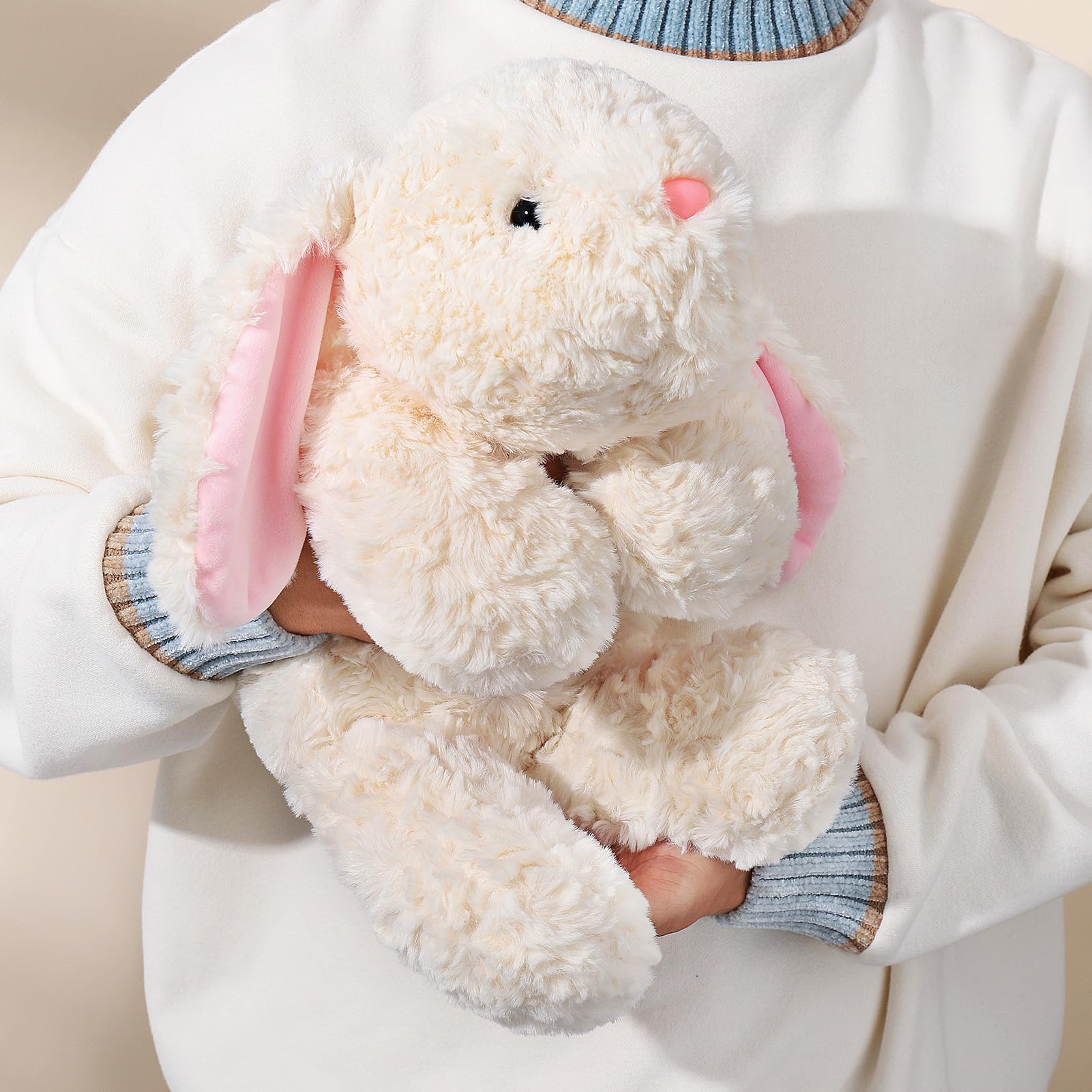 70CM Gewichtsstofftier Hase, 4,5 kg - Kuscheliges Kaninchen Plüschtier für Erwachsene und Kinder