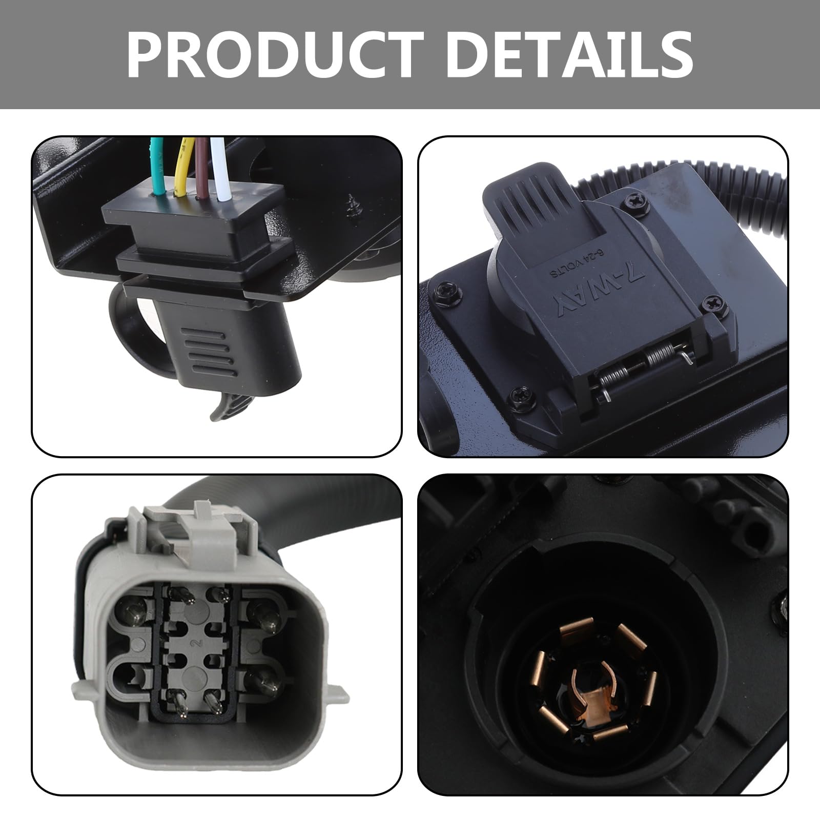 Conector de enganche de 4 y 7 pines para remolque de remolque para camioneta F350 Super Duty