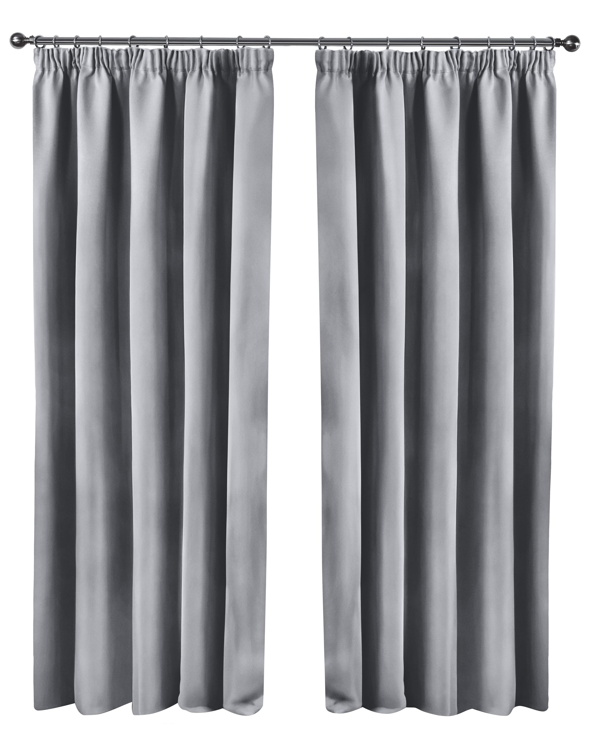 Emma Barclay  Grey Blackout Curtains Thermal Pencil Pleat Cali in Size 46x54 Inch, Sports Direct
