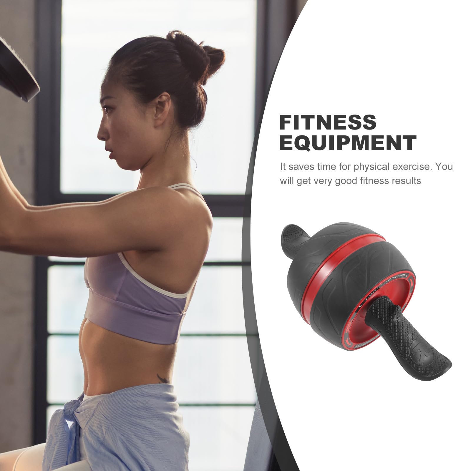 DOITOOL Rodillo de Rueda para Abdominales con Rebote Automático y Alfombrilla, Equipo de Fitness Abs para Entrenamiento en Casa y Ejercicio de Fuerza Abdominal