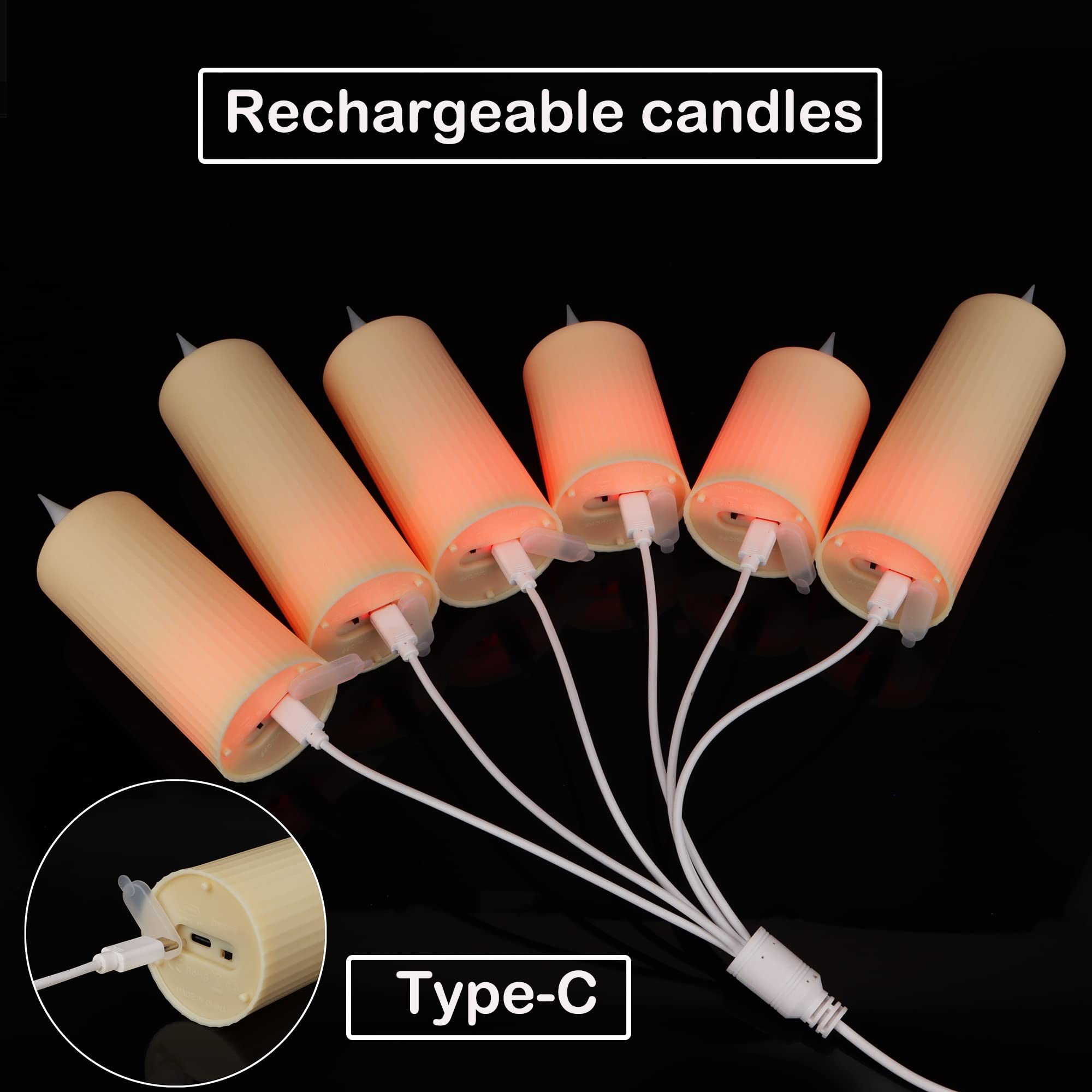 Yunshengrechargeable Flameless Candles With Remote Timer Led Flickering Pillar Candles