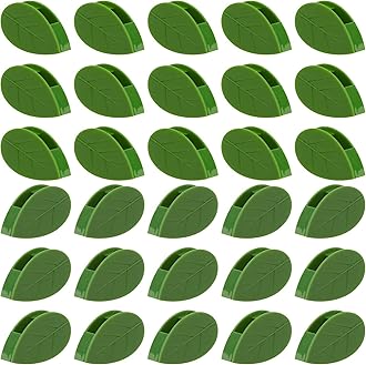 TASMAX Money Plant Holder Plant Support Clips Plant Clips for Climbers Money Plant Clips for Wall Support Climber Support for Plants Climbing Clips for Plants Creeper Climb Clip Leaf Shape Pack of 30
