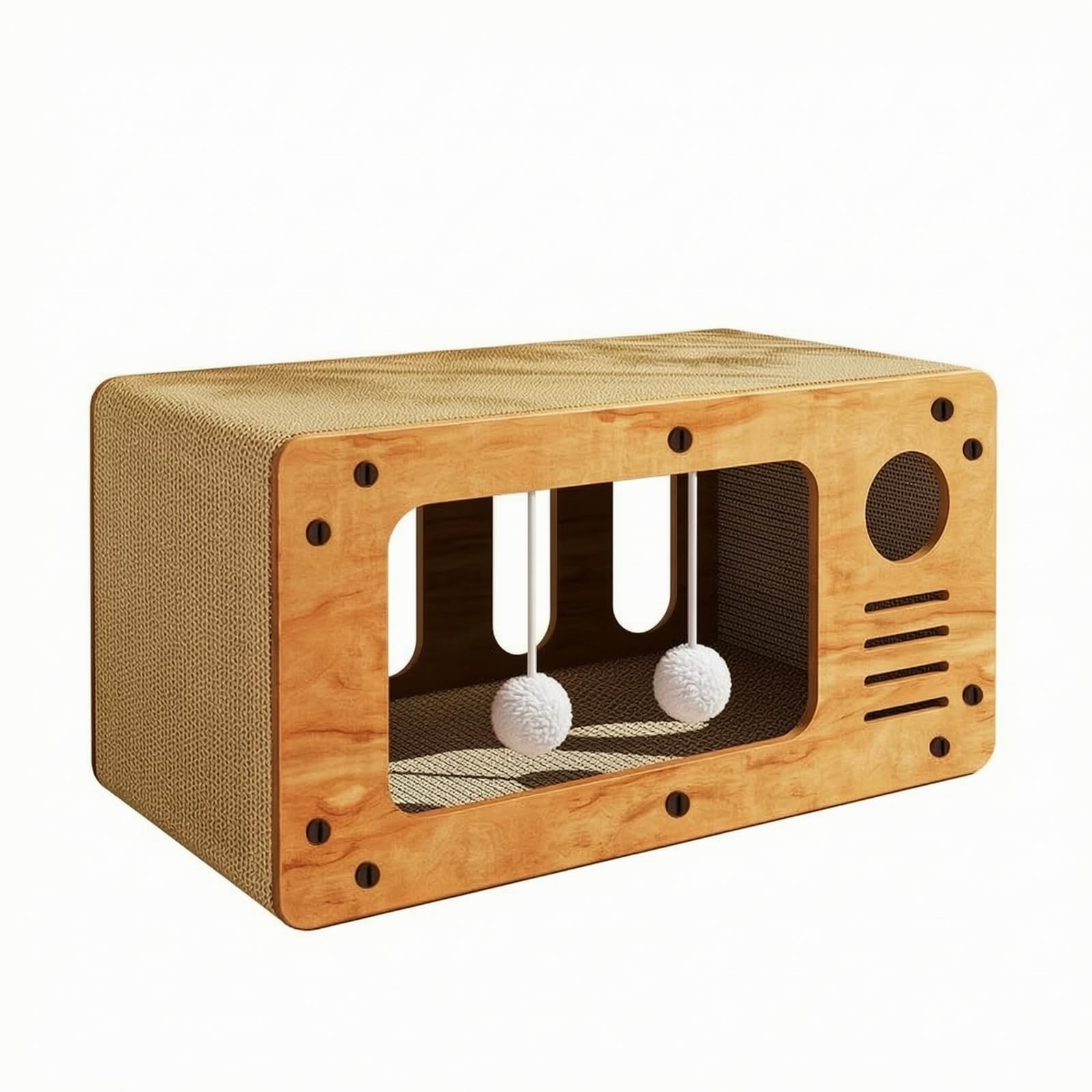 Stabil Katzenhaus aus Wellpappe, Style to 3, 45 × 26 × 27 cm