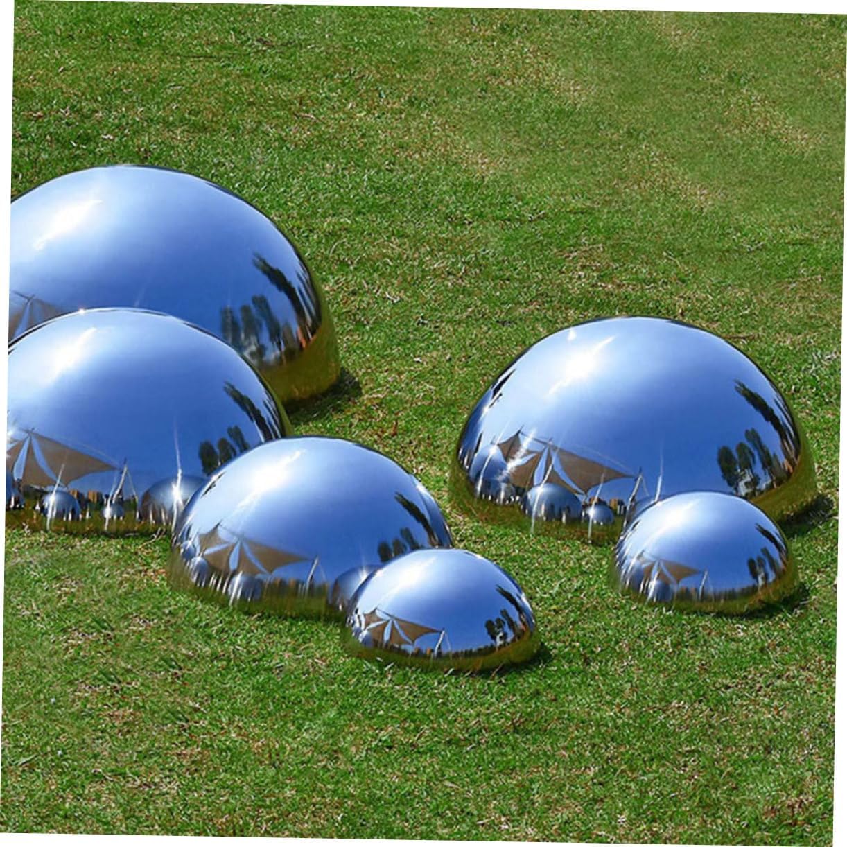 Toddmomy 12pcs Garden Hemisphere Mirror Gazing Ball Easy Maintenance Decoration
