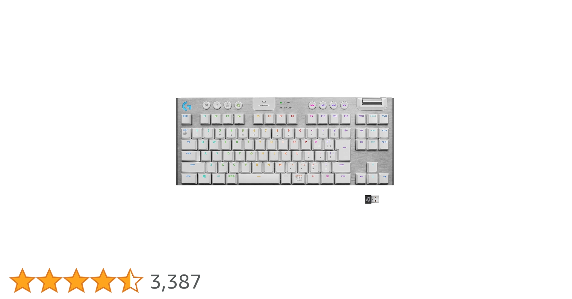 Logicool G913-TKL-TCWH（ほぼ未使用） ホワイトベースなデスクにぴったりでライトアップもできる