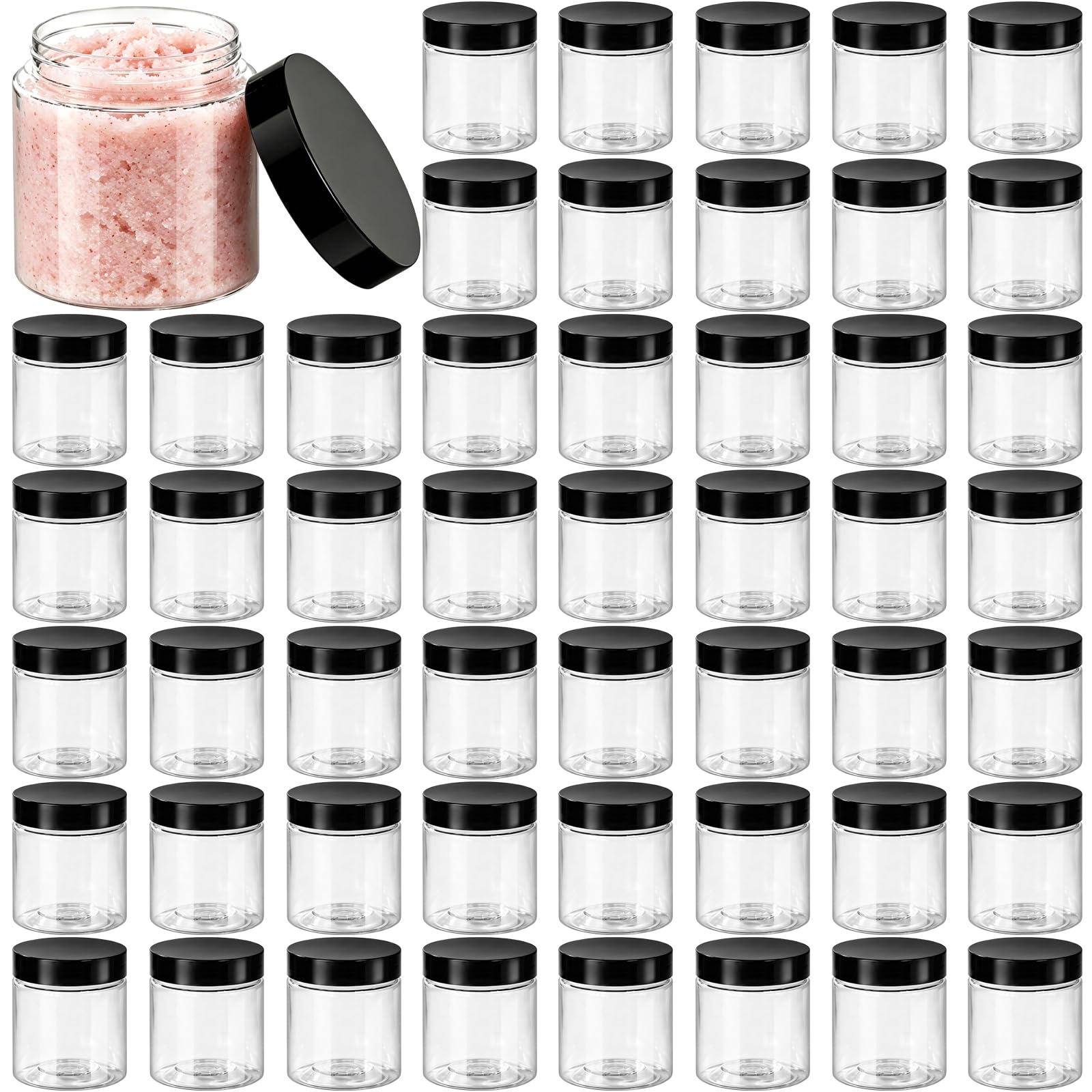 Pots en plastique transparent de 115 ml anti-fuite pour conserver nourriture et crème
