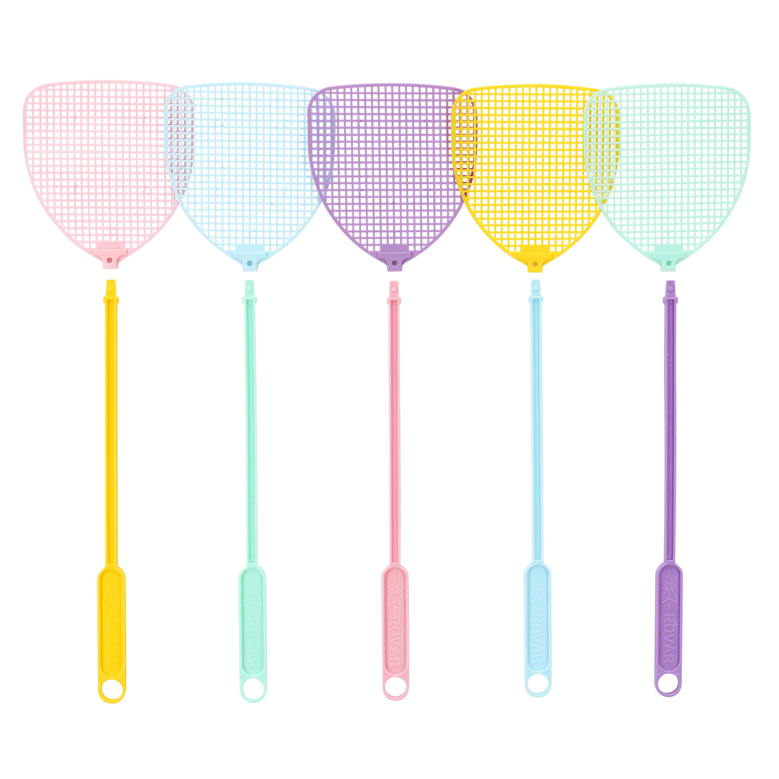 Rovar Set di 10 Acchiappamosche per Mosche, Zanzare e Insetti con Distanziali, Colori Assortiti, 44 x 12,5 cm