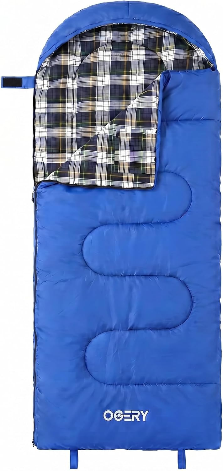 OGERY Kids Sleeping Bag, Lightweight Waterproof & Compact Flannel Sleeping Bags Royal Blue