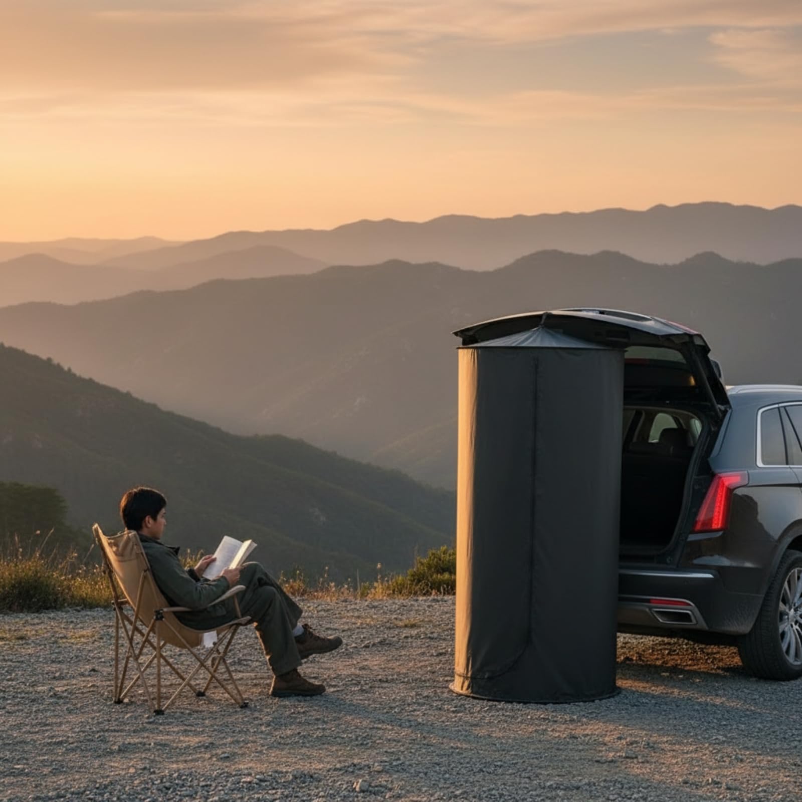 Cambiador Portátil con Techo Opaco Cambiador Portátil Autoarmable sble Tienda Campaña Rápido para Camping