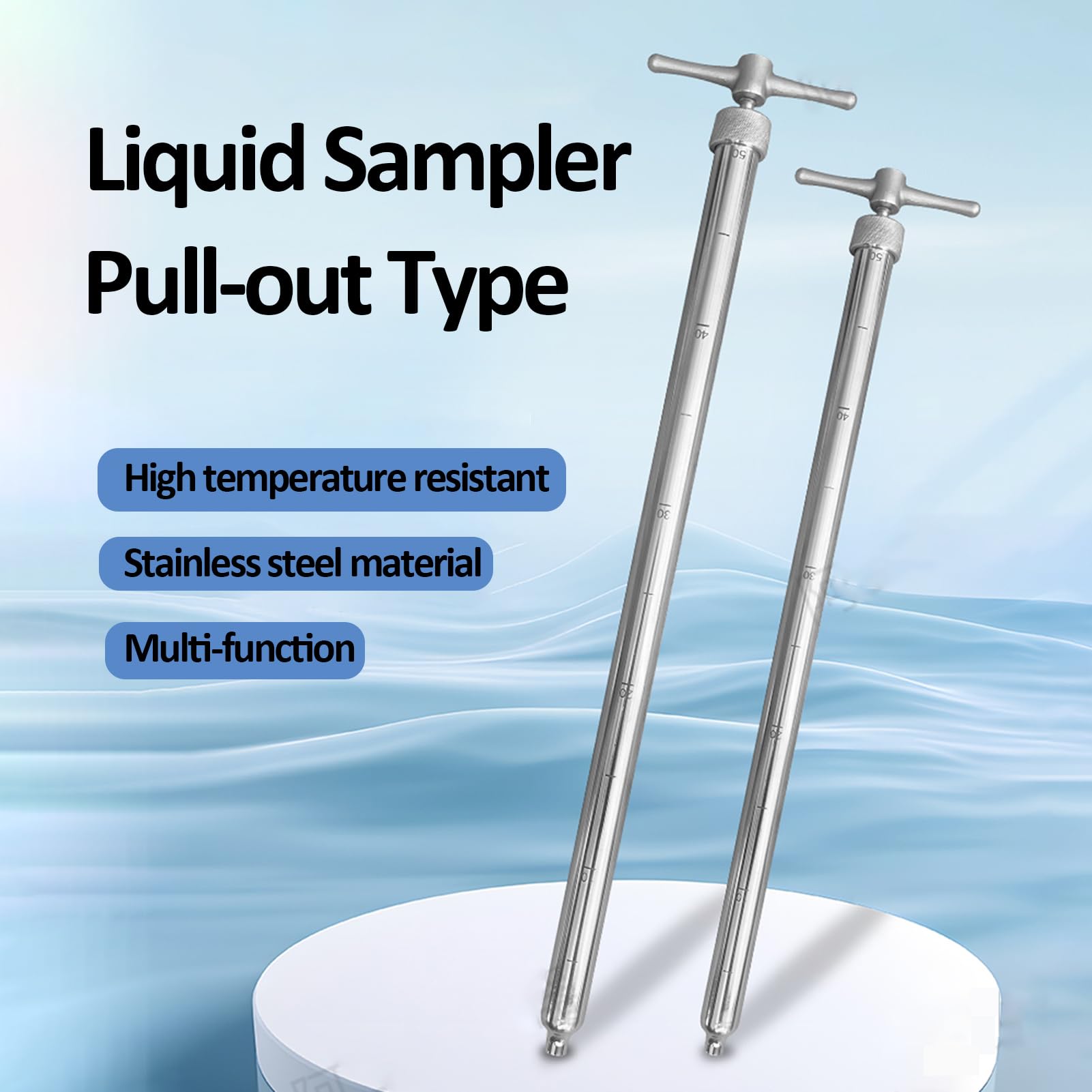 Campionatore liquido estraibile con scala 304 in acciaio inossidabile campionatore di ladri di liquidi per istituti di ricerca scientifica di Labora e campionamento di liquidi industriali (dimensioni