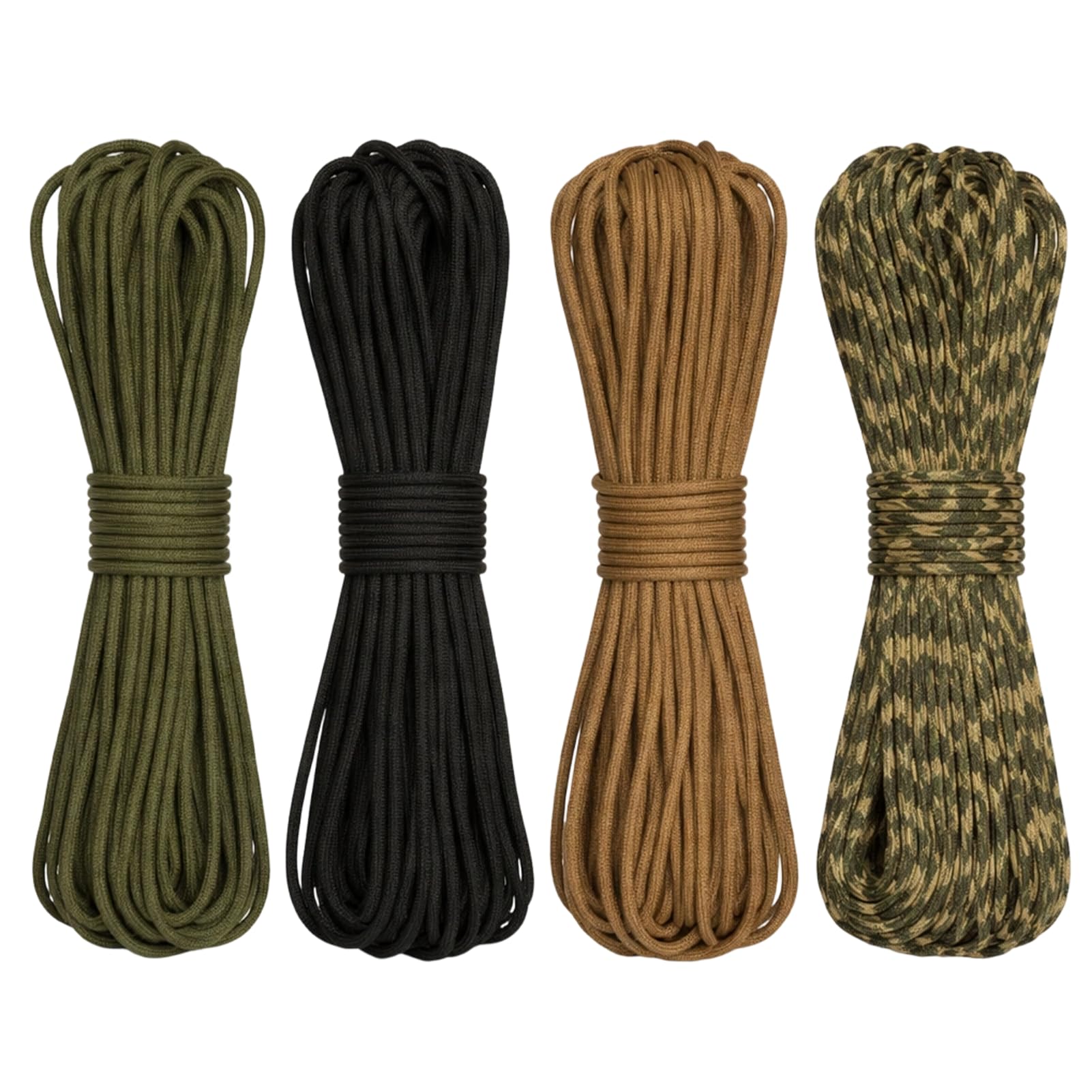 4 Piezas 8 Metros Paracord Cuerda de Nailon Paracaídas Diámetro 4mm, Cuerda Resistente con 7 Hilos de Nylon 100%, Capacidad de Carga, Ideal para Camping, Escalada y Pulseras Paracord — view 7