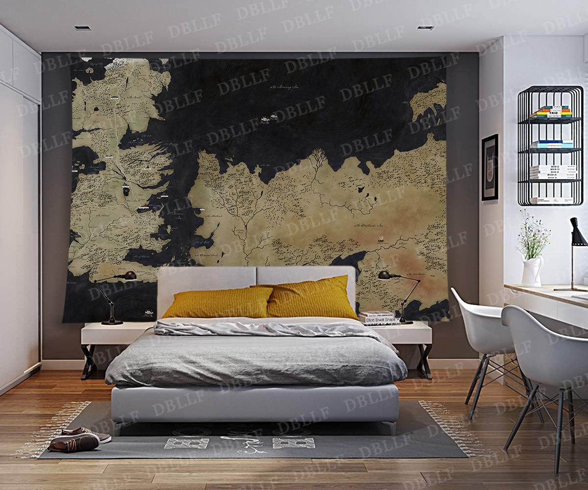 Dbllf 映画世界地図 背景タペストリー 写真用 氷と炎の歌 ゲーム オブ スローンズの背景 壁掛け ファンパーティー背景タペストリー 80 60インチ Dbzy0653gm B07srxss3w u バックペーパー 背景布