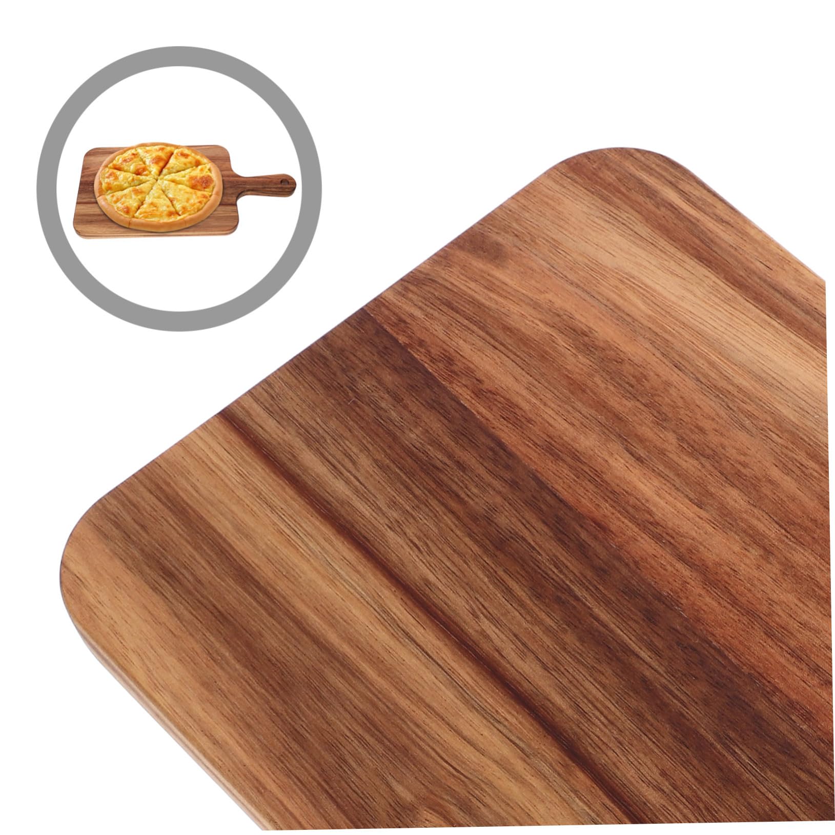 Tagliere in Legno con Manico Tagliere Doppia Faccia per Cucina e Pizza