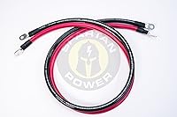 Vista 38 de Spartan Power - Cable de batería negro de 9 pulgadas 2/0 AWG 3/8 pulgadas M10 fabricado en EE. UU