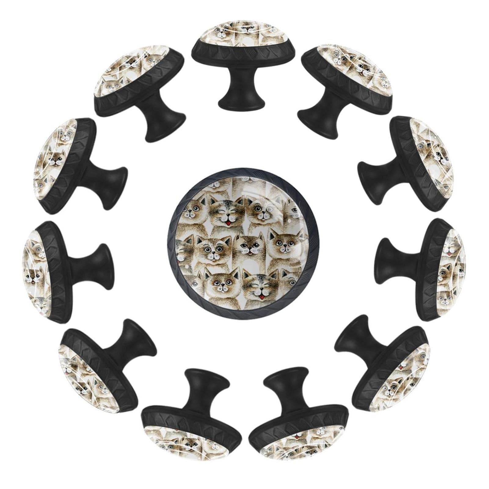 Bouton de tiroir chat 35 mm lot de 12 poignées pour commode fade