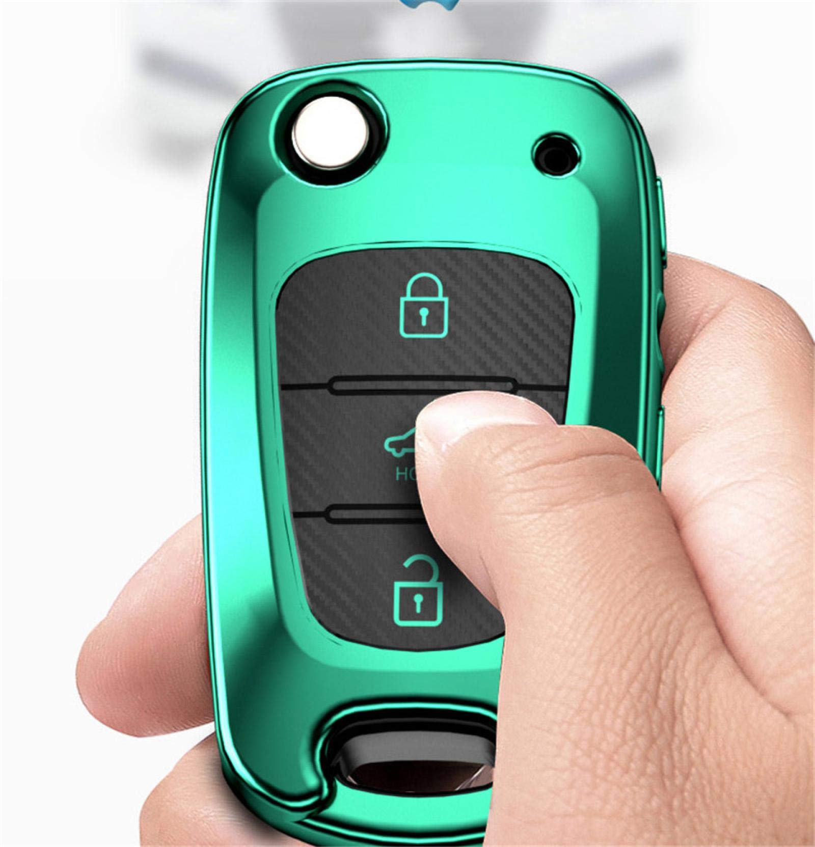 DEWIN Custodia Sostitutiva Per Chiave Auto - Custodia Pieghevole Per Chiave Auto A 3 Pulsanti Custodia Protettiva Per Chiave Remota Compatibile Con I20 I30 I35 Ix20 Ix35 82755430 - Foto 7