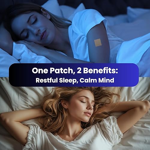 Miniatura 3 de Live To Shine Parches para dormir de melatonina con GABA – Calma las mentes ocupadas y apoya el sueño reparador – Parche transdérmico de liberación