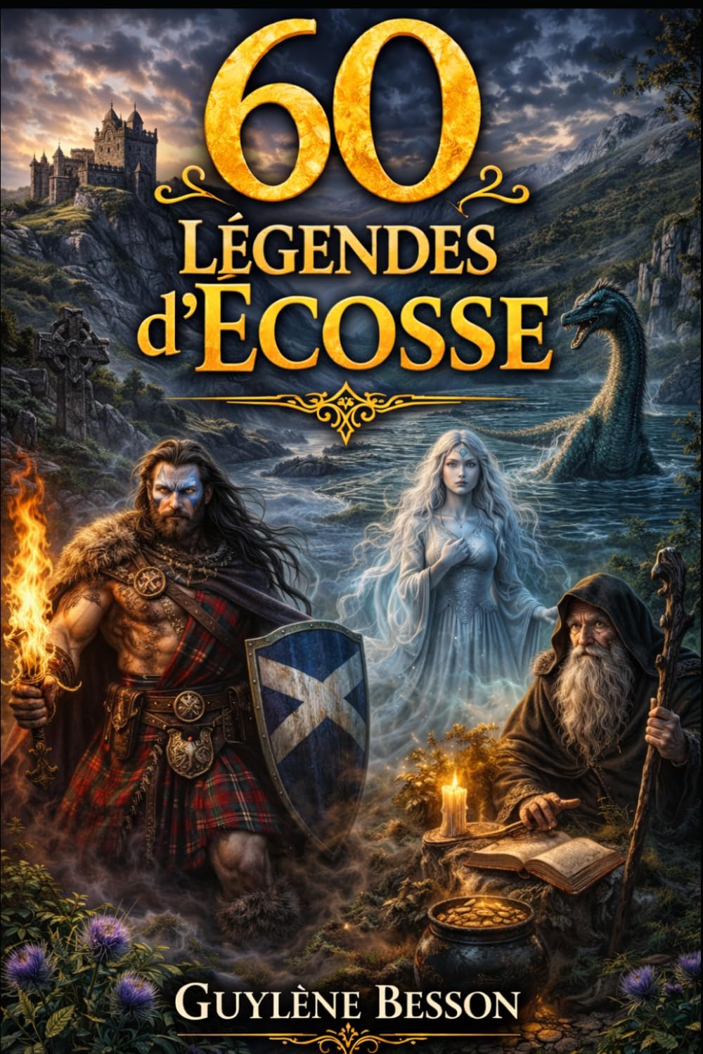 60 Légendes d'Ecosse: Contes de Fées, Créatures Fantastiques et Mythes des Highlands. Livre Illustré en Noir et Blanc avec Rituels, Sagesses et ... Hantés. (Collection Légendes et Terroirs)