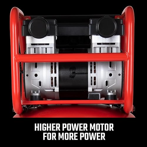 Miniatura 8 de CRAFTSMAN Compresor, compresor de aire portátil de 26 galones 1.8HP 5 CFM@90PSI Tanque de compresor de aire libre de aceite, presión máxima de 150