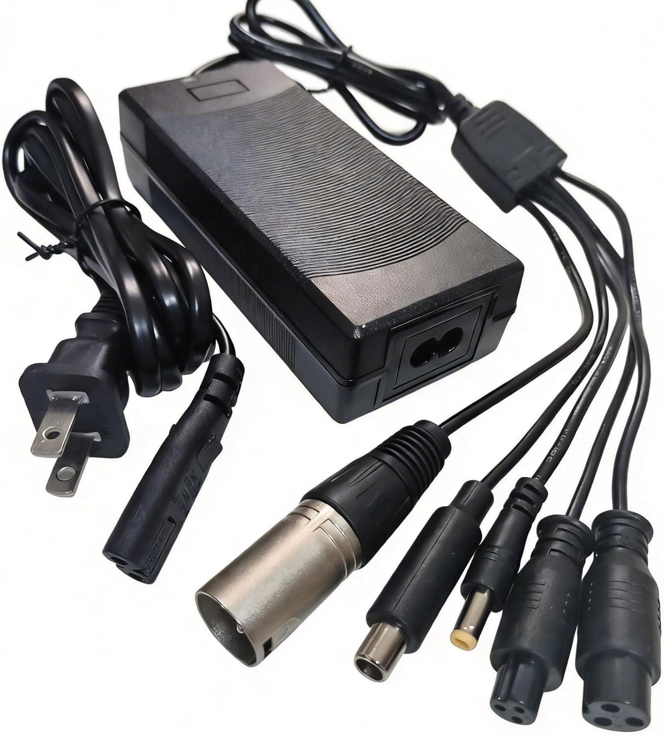 24V (29.4V max) 2A Universal Electric Wheelchair,Mobility Scoote-r Battery Charger (5 Plugs) for 7S 24V 25.2V 25.6V 25.9V Lithium Battery Replacement Charger 29.4 Volt Power Supply