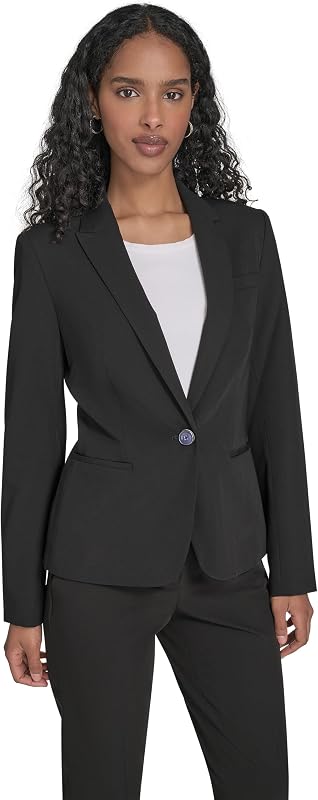Blazer de negocios de un solo botón para mujer