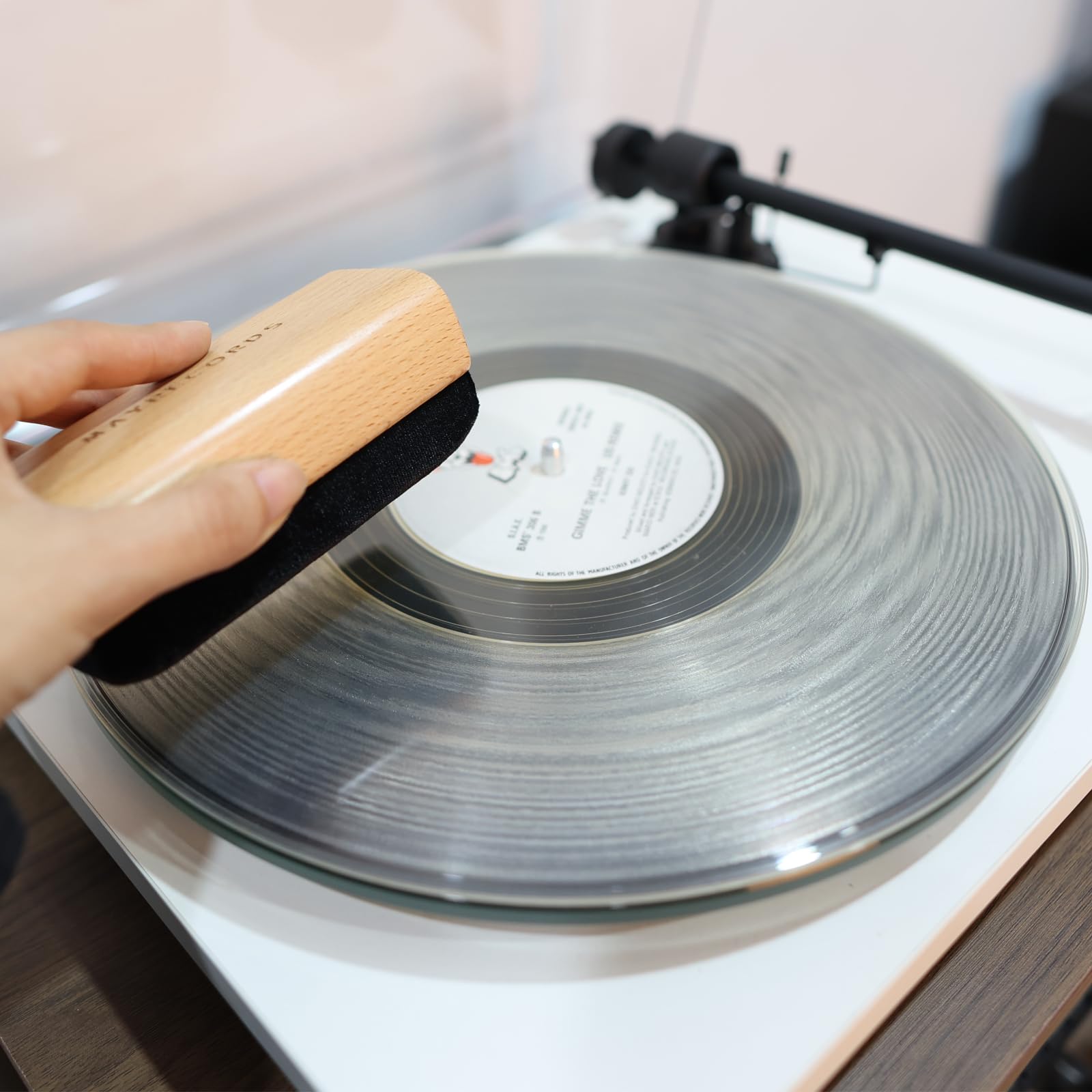 Spazzola Per Vinile In Velluto Antistatico - Pulizia Delicata Dischi Lp B 580670