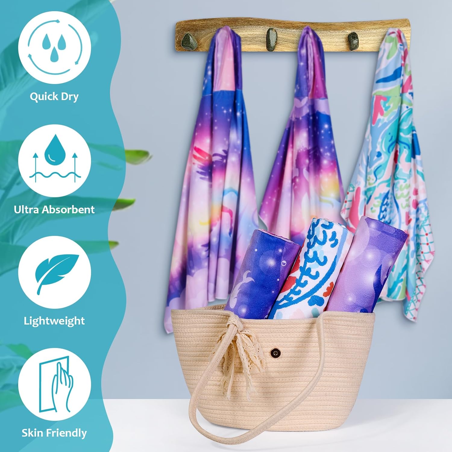 Unicorn Hooded Towel, Oversized 50" L x 30" W for Ages 3 to 12 Kids, Unicorn Theme -1Pack - Image 5