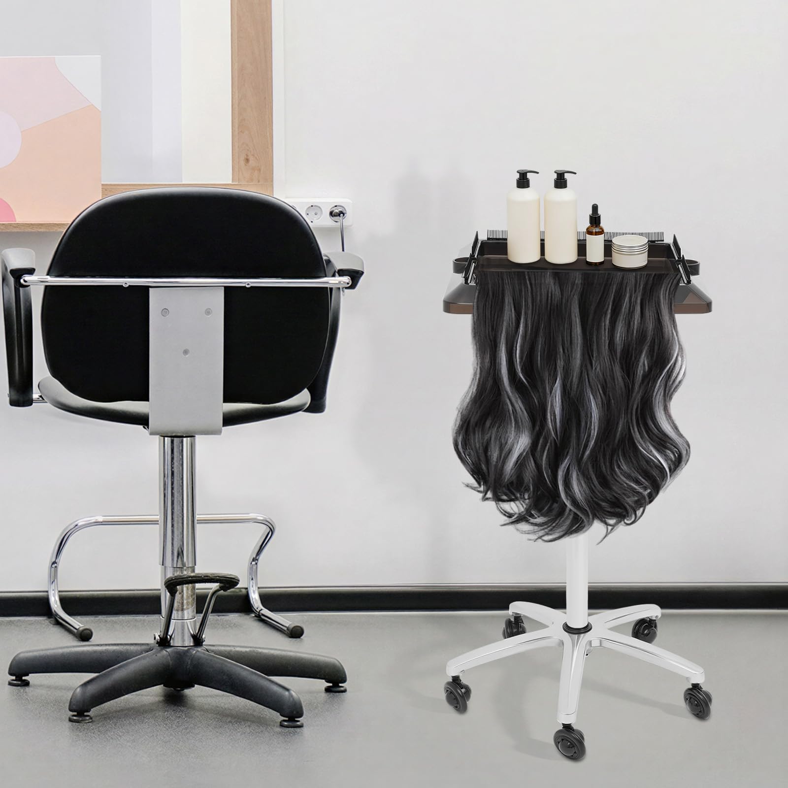 Salon Tray Cart, Friseurwagen, Haarverlängerungen Werkzeugwagen | Haarverlängerungen Werkzeugwagen