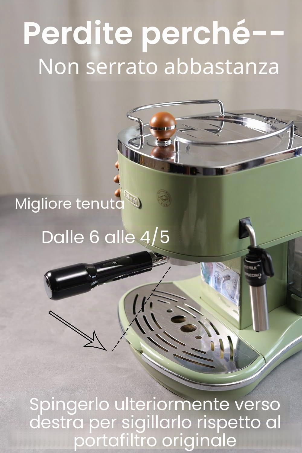 CAPFEI Portafiltro, 51 mm, per Cecotec Power Espresso 20, con 3 orecchie, spessore 4 mm
