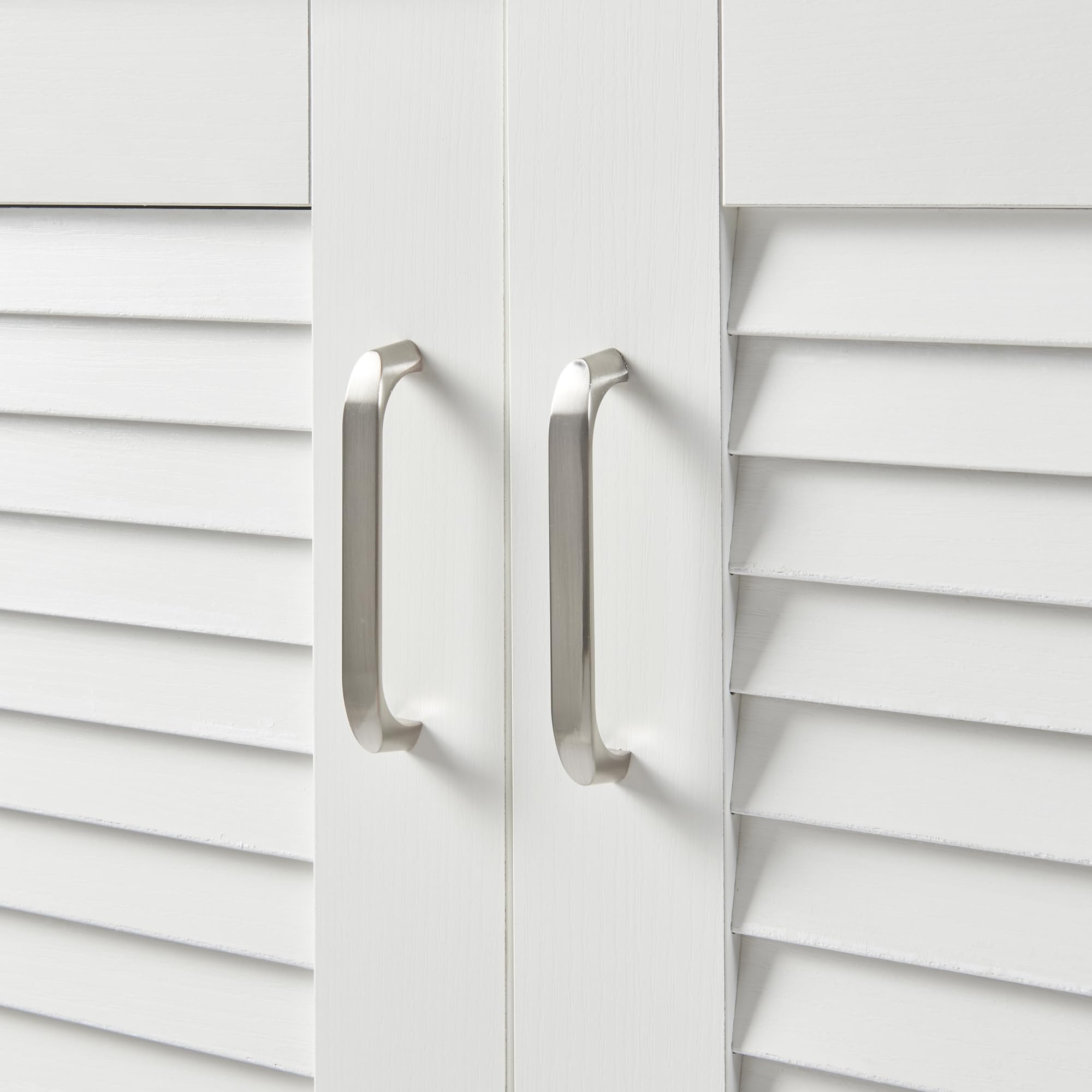 [en.casa] Mueble Zapatero Løten Armario con 9 Compartimentos para 18 Pares de Calzados + Banco Zapatero Puertas de Rejilla Buena Ventilación 97 x 120 x 36 cm - Blanco