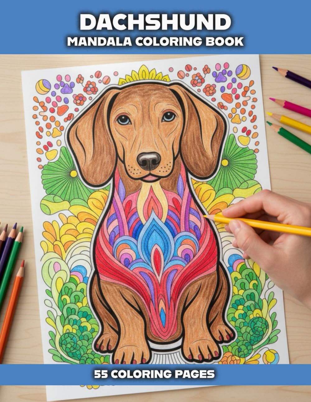 Dachshund Coloring Book for Adults: 55 Mandala Wiener Dog Designs for Stress Relief, Relaxation, Mindfulness & Creative Coloring for Dog Lovers (Dog Mandala Coloring Books for Adults)